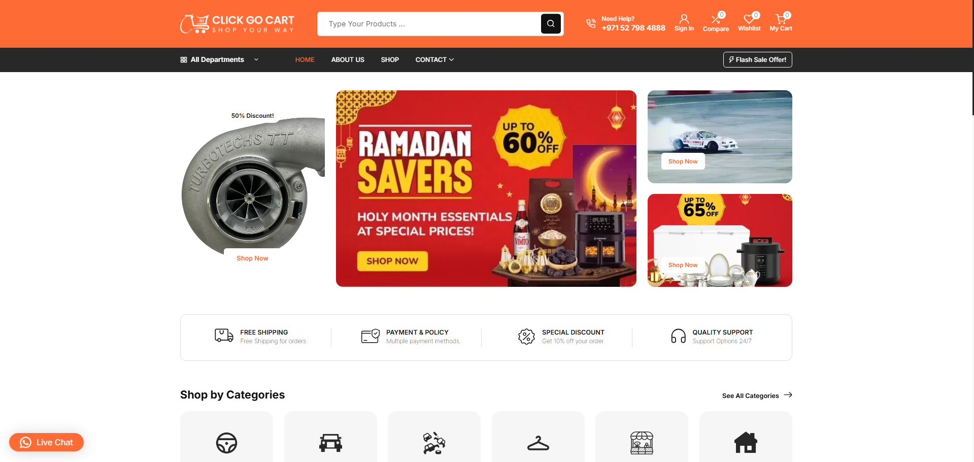 Click Go Cart nettsideprosjekt